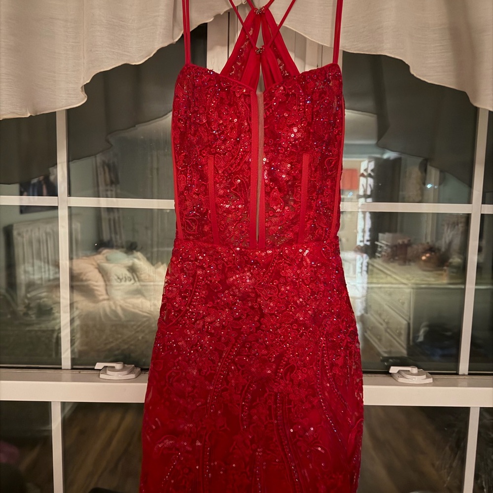 Elegant Red Women's Dress prom